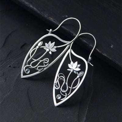 Sterling Silver Lotus Flower kõrvarõngad